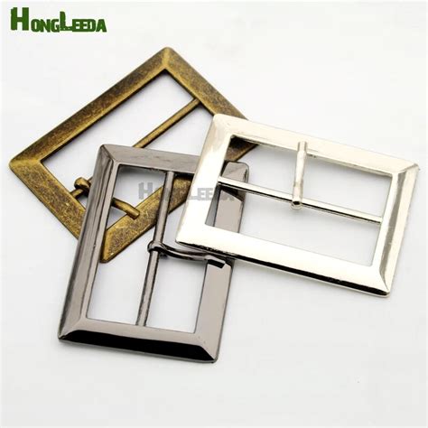 10pcs lot 50mm 2inch big metal alloy belt buckle bronze shinny silver black square simple pin