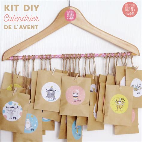 Le calendrier de l'avent est apprécié aussi bien par les enfants que par les adultes. Kit calendrier de l'avent illustré à faire soi-même - DIY ...