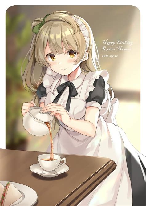 Anime Art~♡ Meido Maid Cafe Maid Uniform Waitress Pouring Tea