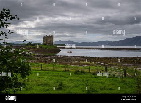Stalker Castle On A Tidal Islet On Loch Laich Argyll Scotland United