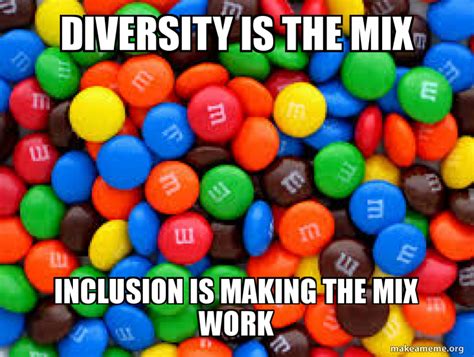 Diversity Is The Mix Inclusion Is Making The Mix Work Meme Generator