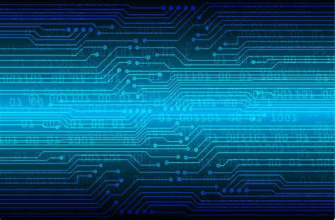 Blue Cyber Circuit Future Technology Background 1338684 Vector Art At