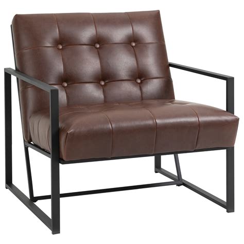 Homcom Mid Century Modern Accent Chair Fauxleather Sofa Button Tufted