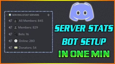 How To Setup Member Counting Bot In Discord Server Stats 2020 Youtube