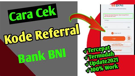 kode referal bank bni