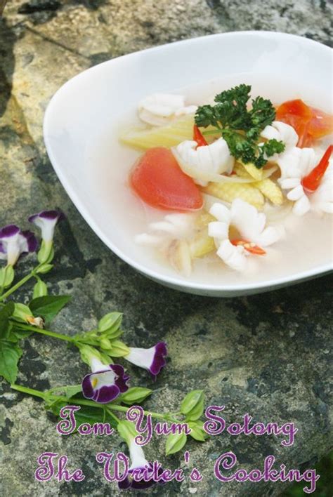1 sendok teh merica bubuk. The Writer's CooKING!: Tom Yum Putih, Sotong | Memasak ...