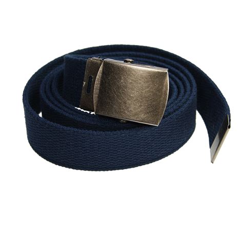 Mens Adjustable Navy Blue Web Belt Elegant Extras