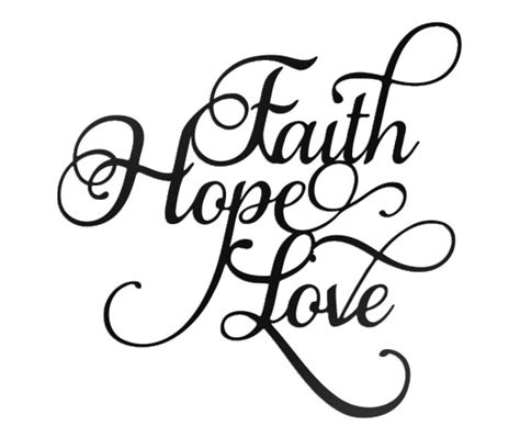 But now abide faith, hope, love, these three. (1st corinthians 13:13). Faith, Hope & Love Sign - Sea Biscuit Metal Designs