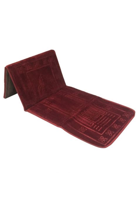 Foldable Prayer Mat And Backrest 2 In 1 Red Prayer Mat Islamic Shop