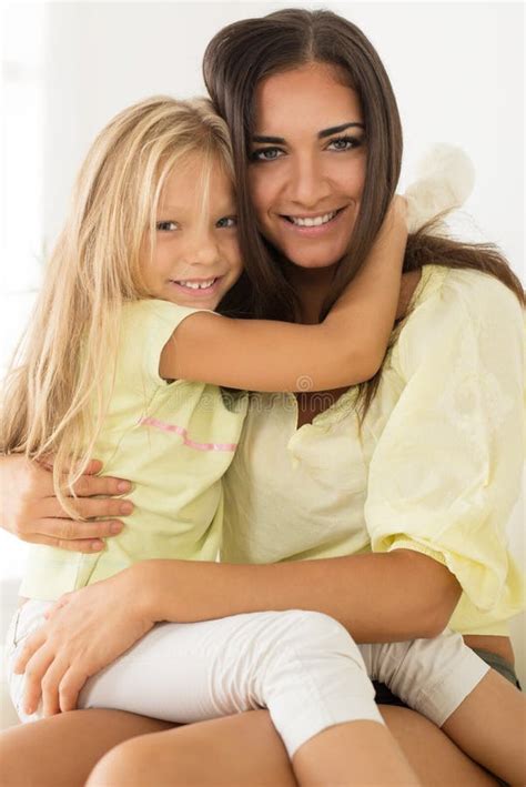 Beautiful Mother And Daughter Stock Photo Image Of Verticall Looking