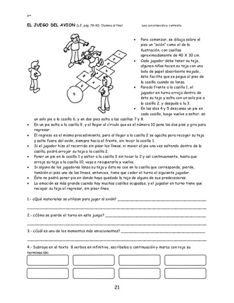 Instructivos de juegos de patio. Español sexto ejercicios para alumnos de sexto grado para ...