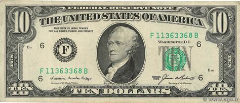 10 Dollars United States Of America Atlanta 1985 P476 B840610 Banknotes