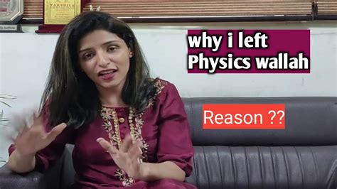 Why Tina Mam Left Physics Wallah Platform Tina Mam Reply For Letting