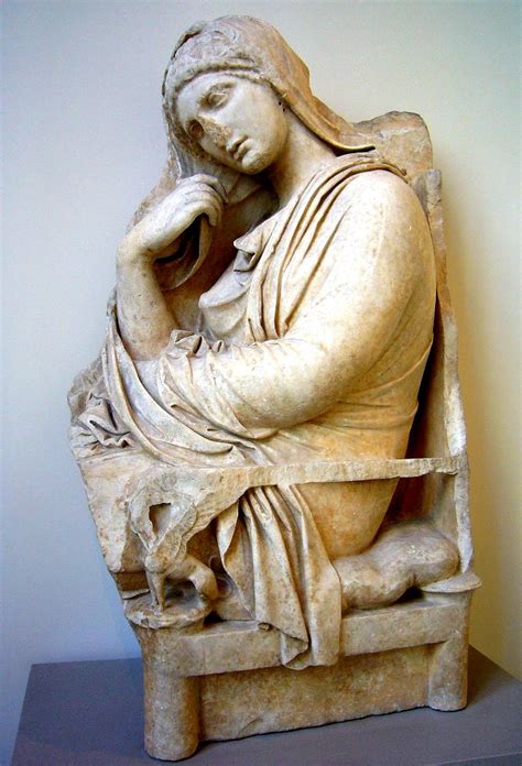Stele Of A Seated Woman Greek Attic 4th Century B C Marb Flickr