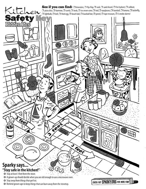 Best practices for using knives, stoves, ovens, and other appliances to avoid start with a safe(r) kitchen. 15 Best Images of Camp Cooking Safety Worksheet - Kitchen Safety Hidden Object Worksheets, Girl ...
