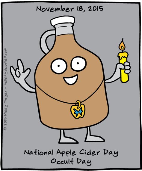 November 18 2015 National Apple Cider Day Occult Day Holiday Doodles