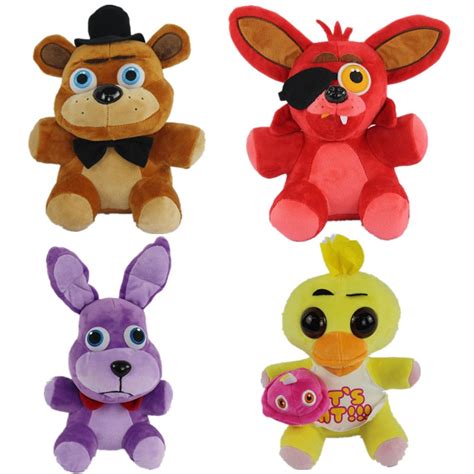 4pcs Fnaf Five 5 Nights At Freddys Freddy And Foxy And Bonnie Andchica Plush
