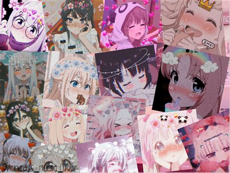 Anime Girl Collage Wallpaper Aesthetic