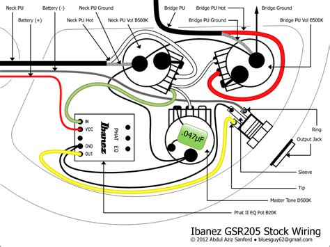 Wiring for jazz bass wiring diagram for a jazz bass. CA Gear Blog: Ibanez GSR205 Stock Wiring