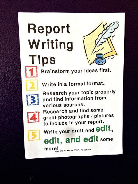 Writing Information Reports Writing Reports Guide Printables And