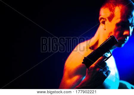 Man Pistol Gun Naked Image Photo Free Trial Bigstock