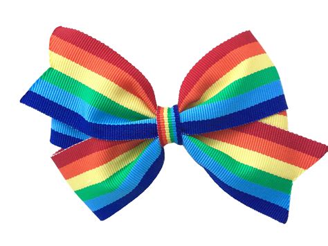Rainbow Hair Bow Rainbow Bow Hair Bows Bows Hair Bows For Etsy