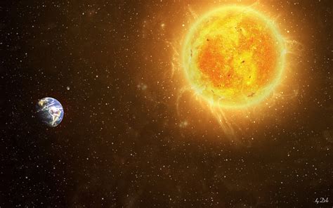 2560x1440 Resolution Sun And Earth Illustration Space Solar System