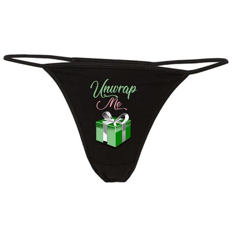 Unwrap Me Thong Funny Underwear With Sayings Sexy T Etsy