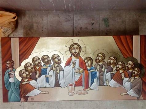 Coptic Orthodox Icon Last Supper Etsy