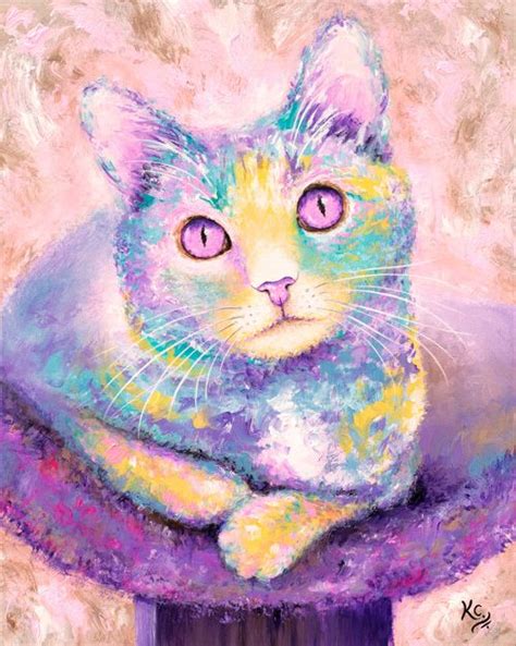 Good Karma Cat Painting By Krystle Cole Cat Art Cat Painting Cat