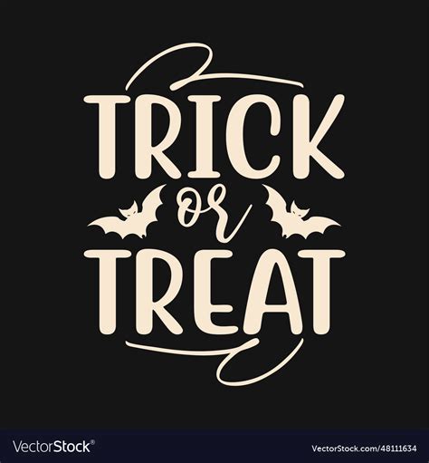 Trick Or Treat Happy Halloween Royalty Free Vector Image