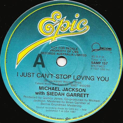 Michael Jackson With Siedah Garrett I Just Cant Stop Loving You 1987 Vinyl Discogs