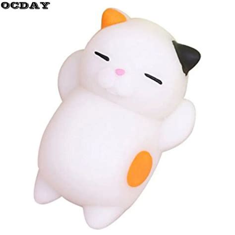 1pc Cute Mochi Squishy Cat Toy Antistress Ball Stress Relief Soft Mini