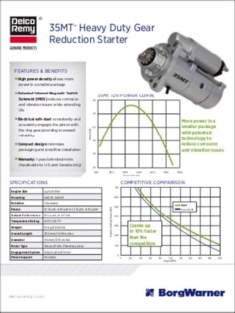 Delco Remy 35mt Engine Starter Brochure Marine Diesel Basics