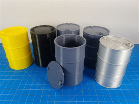 110 Scale Oil Drum 55 Gallon Barrel Removeable Top 3d Printed Etsy