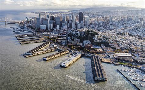 San Francisco Waterfront Aerial Photograph By Hugh Stickney Fine Art