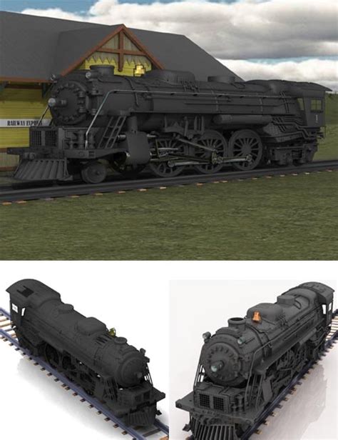 Steam Locomotive 2 6 4 For Poser Duf And Iray Update Daz3d And