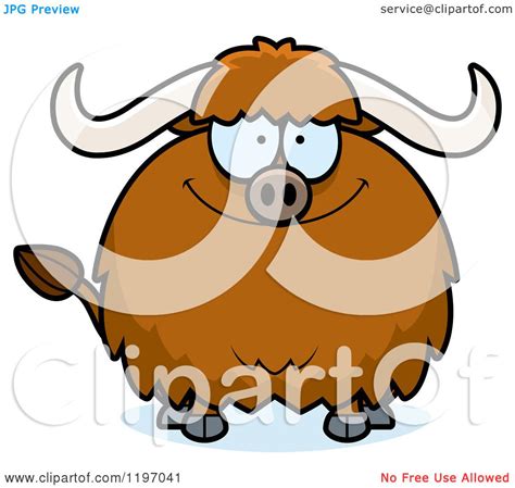 Cartoon Of A Happy Chubby Ox Royalty Free Vector Clipart By Cory