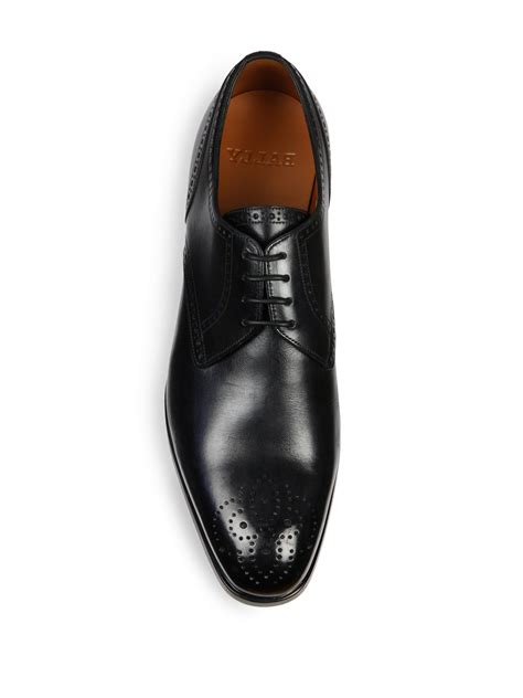 Lyst Bally Laran Perforated Leather Derby Shoes In Black For Men