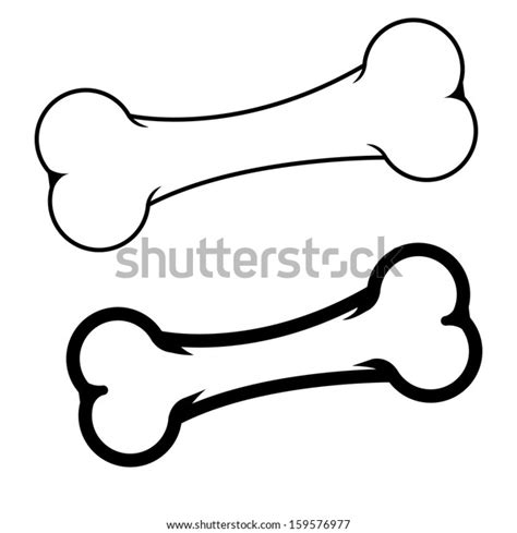 Dog Bone Vector Illustration Stock Vector Royalty Free 159576977