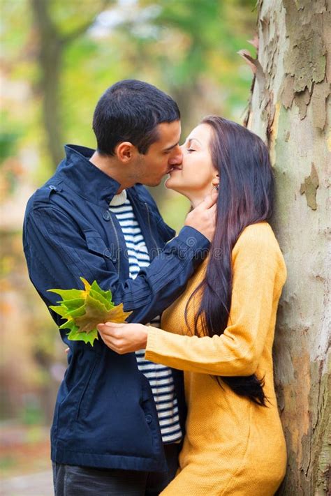 Couple Kissing At Outdoor Stock Photo Image 33666030