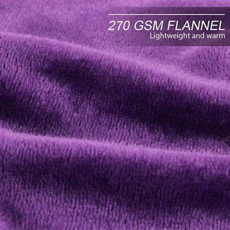 Howarmer Purple Fuzzy Bed Blanket King Size Soft Flannel Fleece Blankets All Season