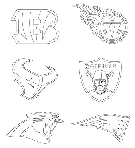 NFL Football Logos - 10 Free PDF Printables | Printablee