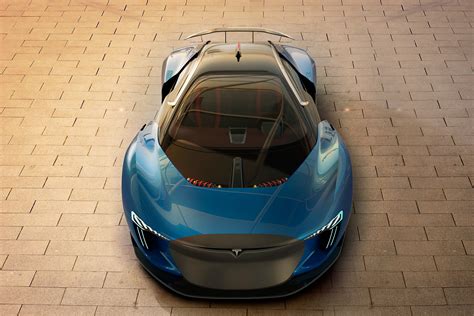 Designers Vision Of An Electric Supercar The Tesla Model Exp X Auto