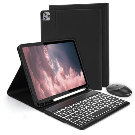 Bluetooth Backlit Keyboard Case With 24 G Bluetooth Mouse For Ipad