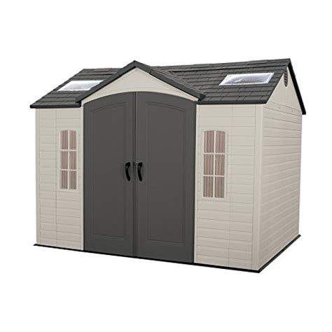 Lifetime 10×8 Plastic Backyard Storage Shed With Floor 60005 Green