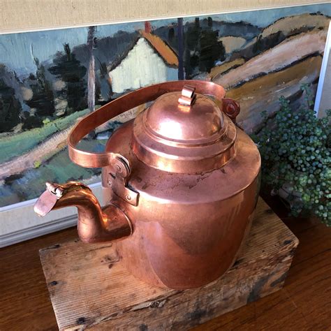 Antique Swedish Copper Kettle Late 1800s Stamped E Bengtsson Malmö