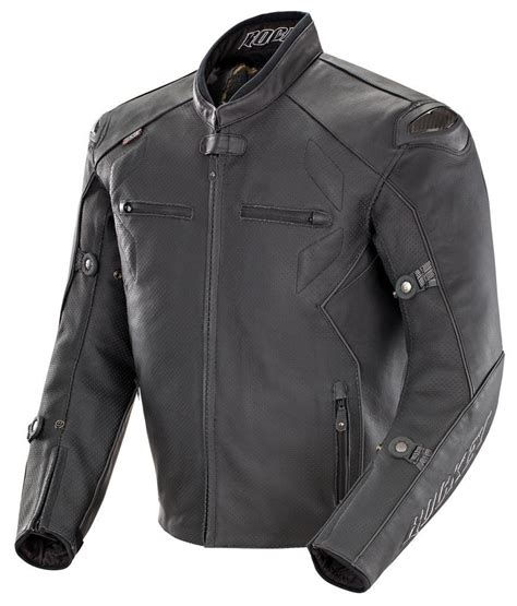 Joe Rocket Hyperdrive Perforated Black Leather Motorcycle Jacket