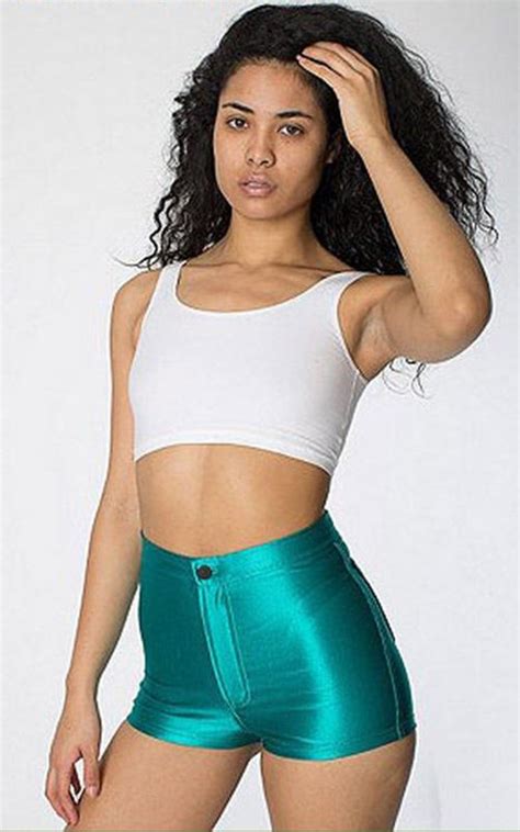 Sexy Girl Disco High Waisted Shiny Stretch Shorts Apparel Hot Pants Xs