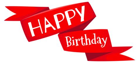 Red Happy Birthday Banner PNG Image | Gallery Yopriceville ...